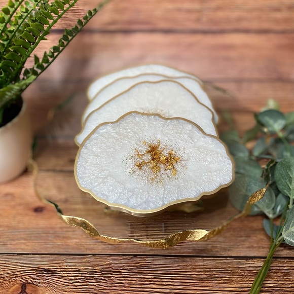 Set of 4 Geode Coasters | Agate Coasters - Picture 5 of 10